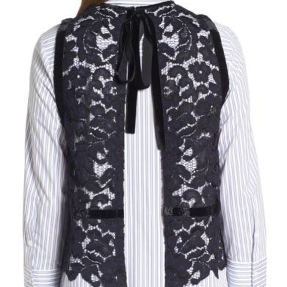 LEWIT Sheer Lace Top SIZE M - Picture 5 of 8